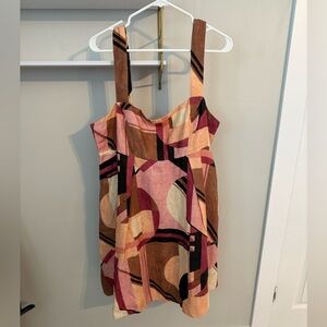 Banana Republic Multicolor Abstract Babydoll Dress